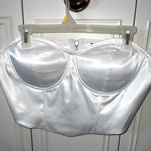 Rebdolls white strapless corset top 1X